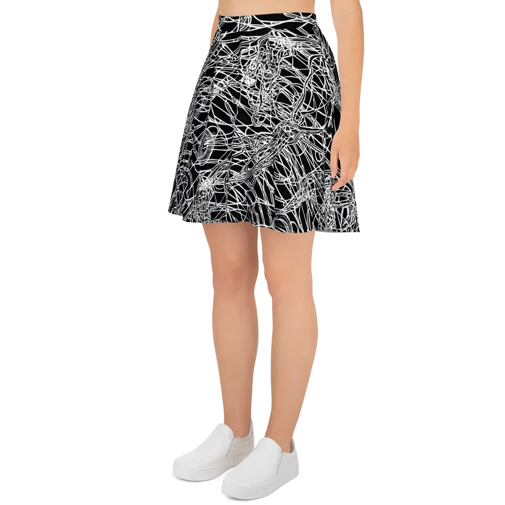 Ivory Entanglement on Skater Skirt — Left