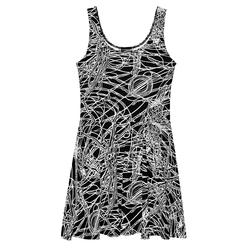 Ivory Entanglement on Skater Dress — Front
