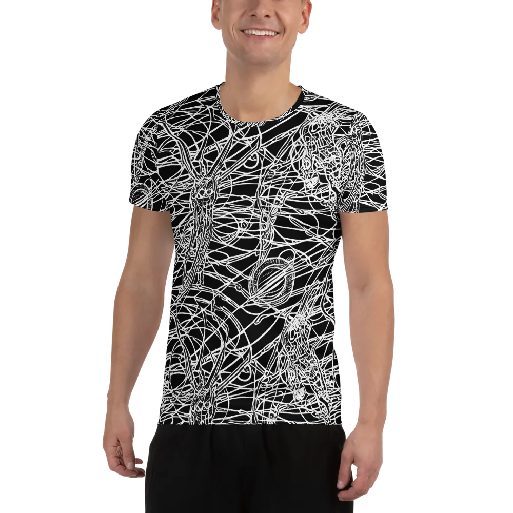 Ivory Entanglement on Men's Athletic T-Shirt — Front