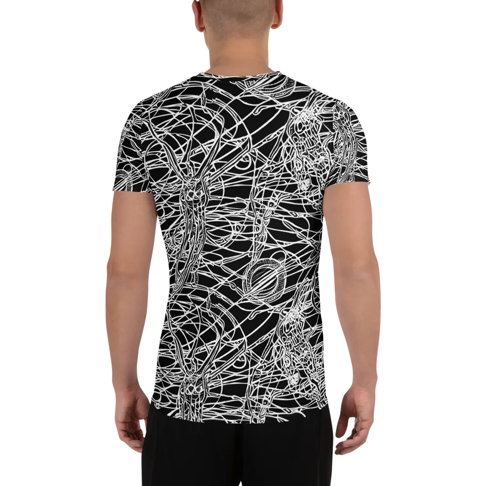 Ivory Entanglement on Men's Athletic T-Shirt — Back