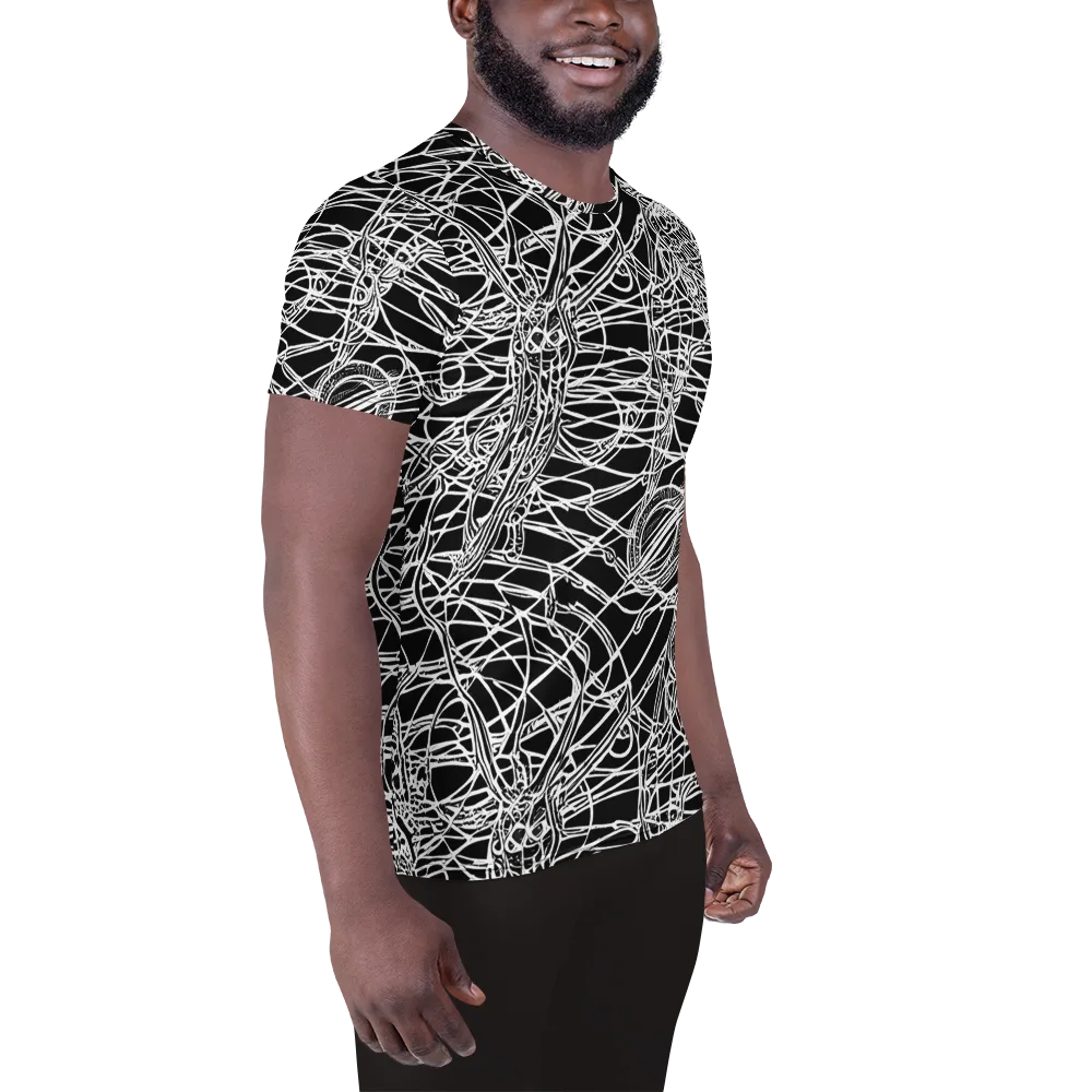 Ivory Entanglement on Men's Athletic T-Shirt — Right