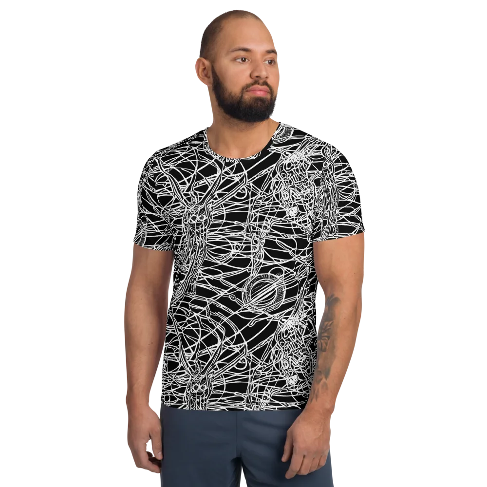 Ivory Entanglement on Men's Athletic T-Shirt — Front