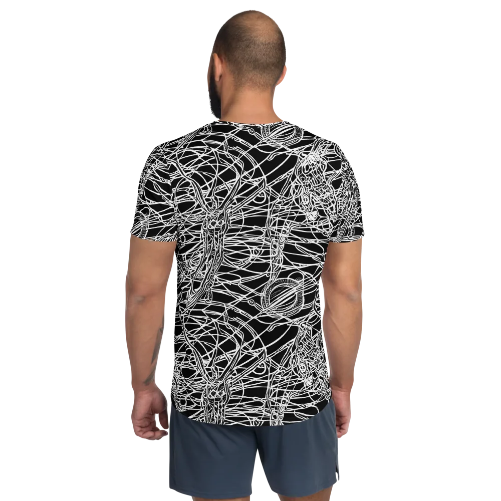 Ivory Entanglement on Men's Athletic T-Shirt — Back