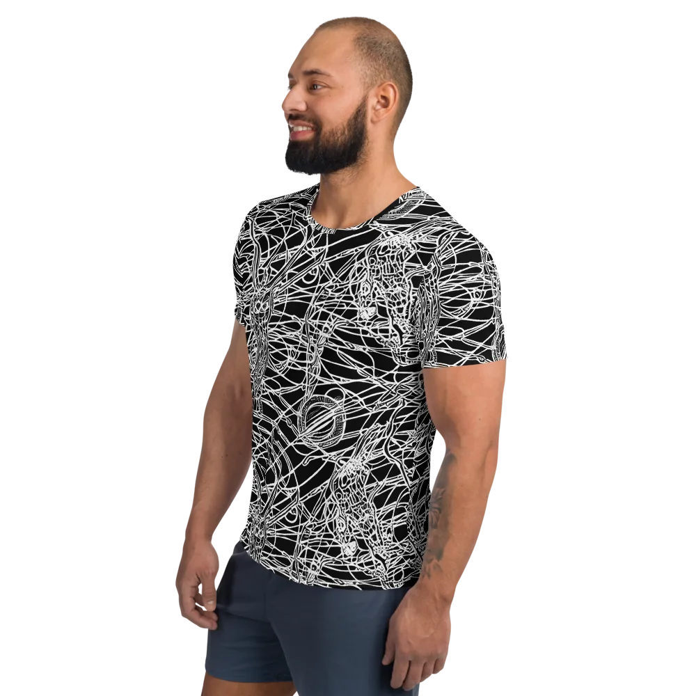 Ivory Entanglement on Men's Athletic T-Shirt — Left