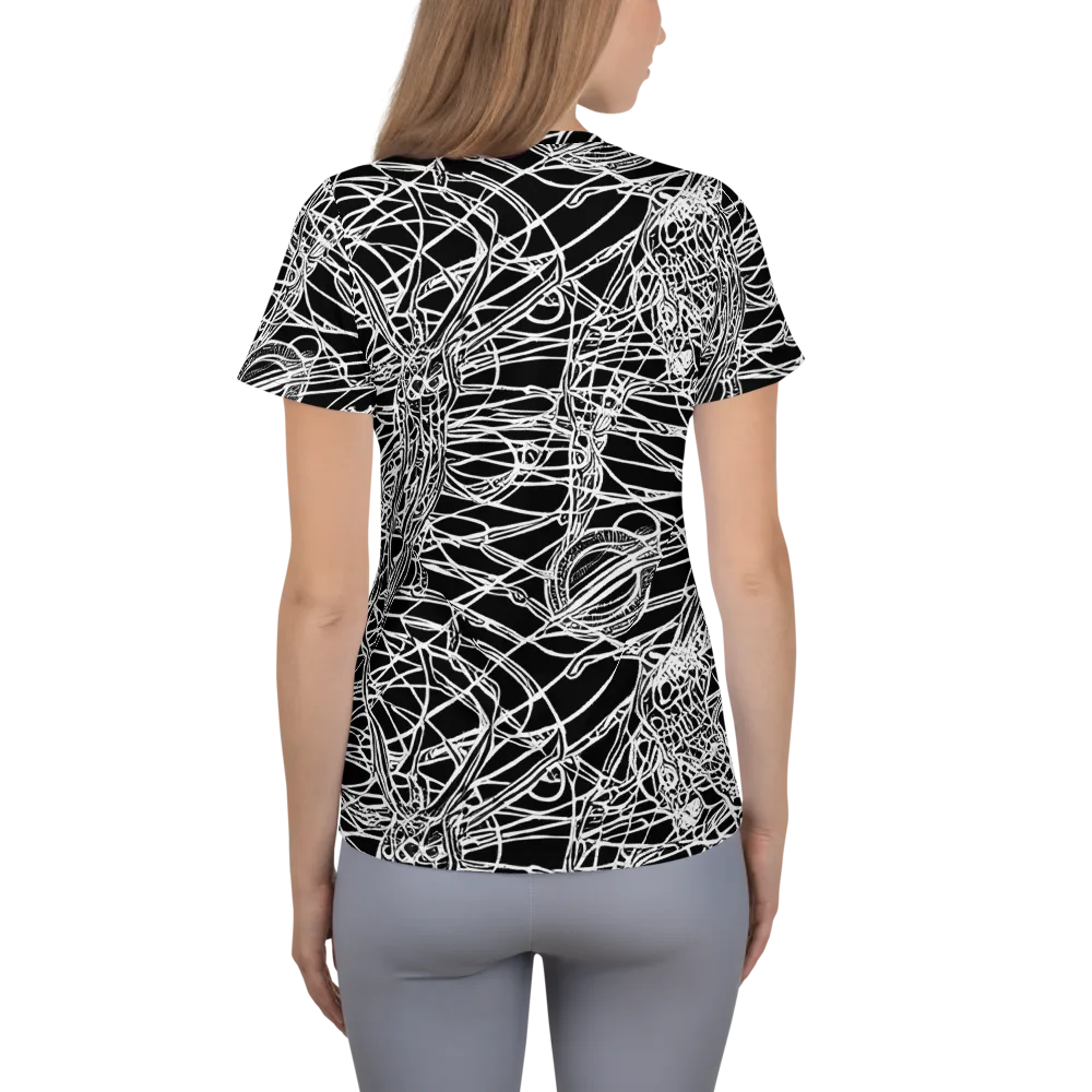 Ivory Entanglement on Women's Athletic T-Shirt — Back