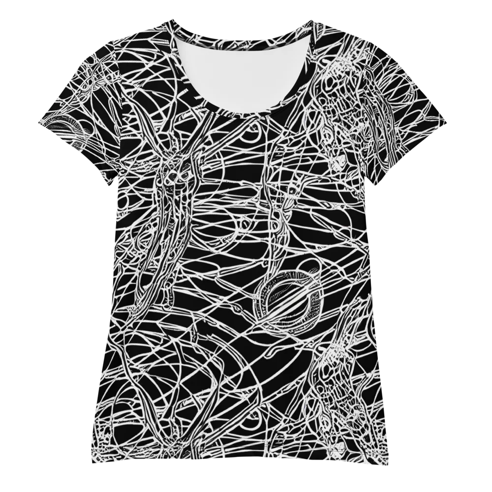 Ivory Entanglement on Women's Athletic T-Shirt — Front