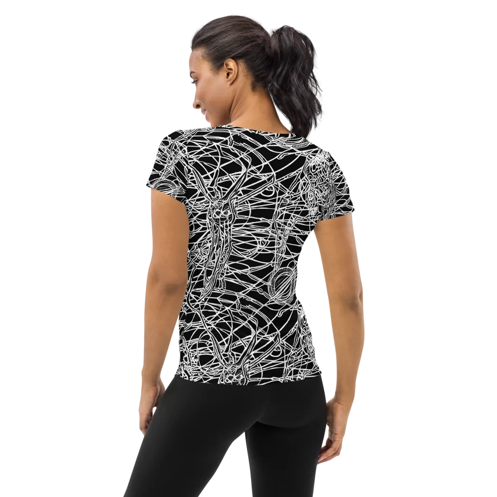Ivory Entanglement on Women's Athletic T-Shirt — Back