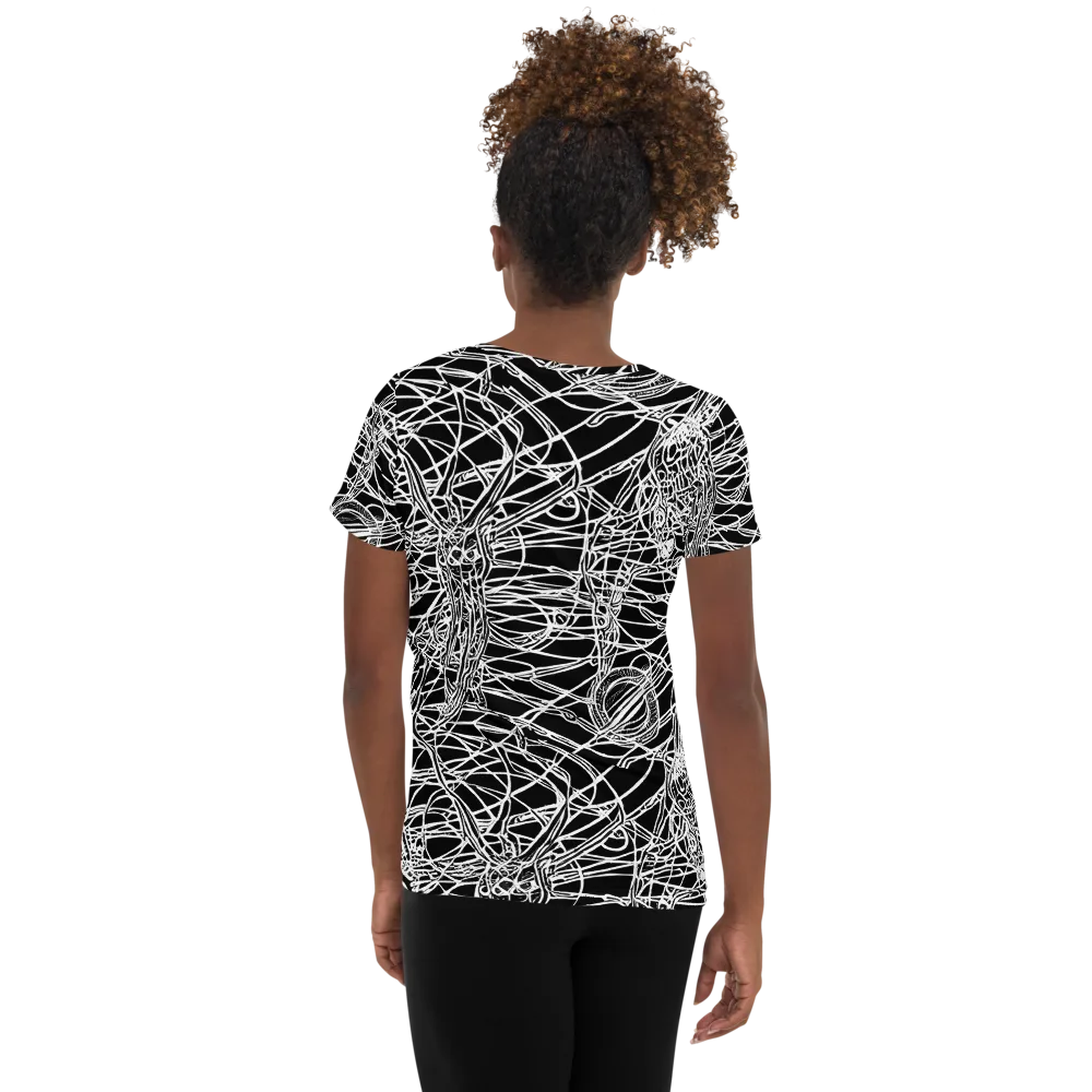 Ivory Entanglement on Women's Athletic T-Shirt — Back