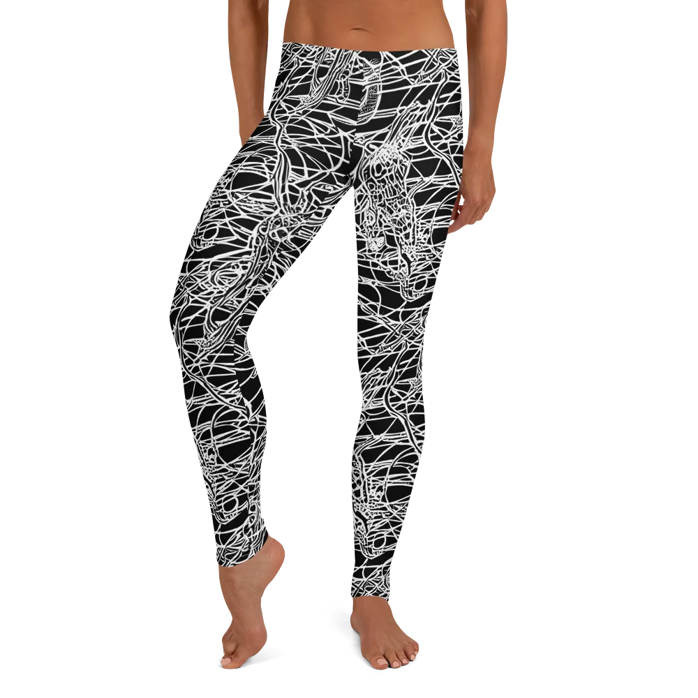 Ivory Entanglement on Leggings — Front
