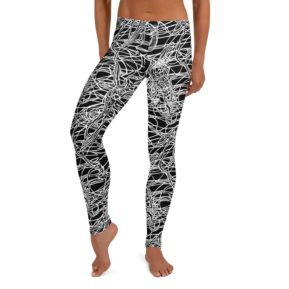 Ivory Entanglement on Leggings — Front