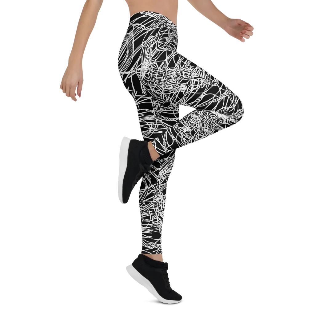 Ivory Entanglement on Leggings — Right