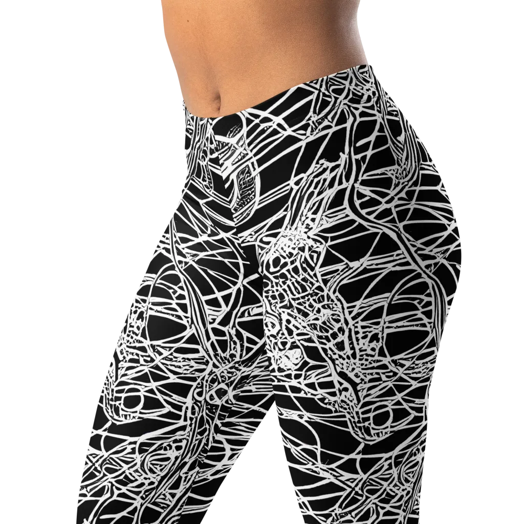 Ivory Entanglement on Leggings — Left Front