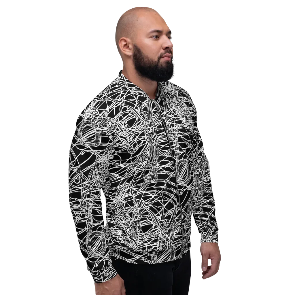 Ivory Entanglement on Bomber Jacket — Right