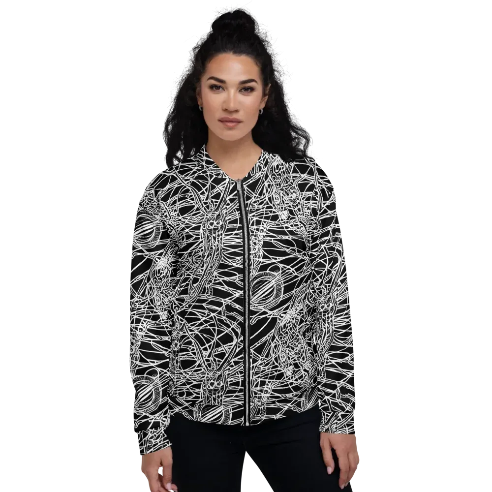 Ivory Entanglement on Bomber Jacket — Front