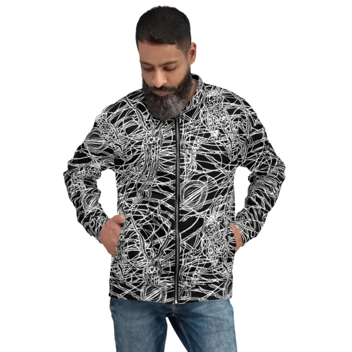 Ivory Entanglement on a Bomber Jacket
