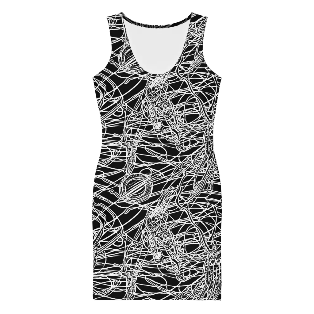Ivory Entanglement on Bodycon Dress — Front