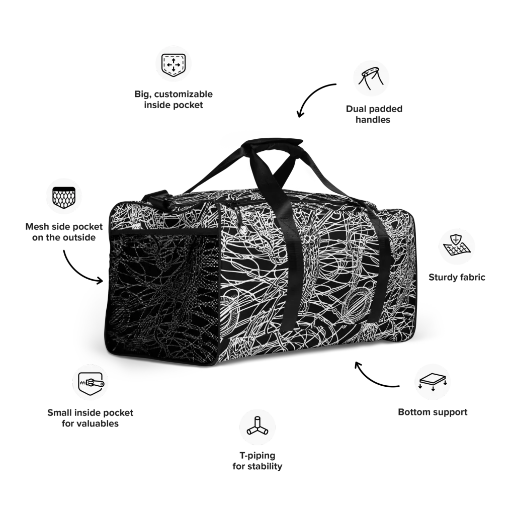 Ivory Entanglement on Duffle Bag — Right Front