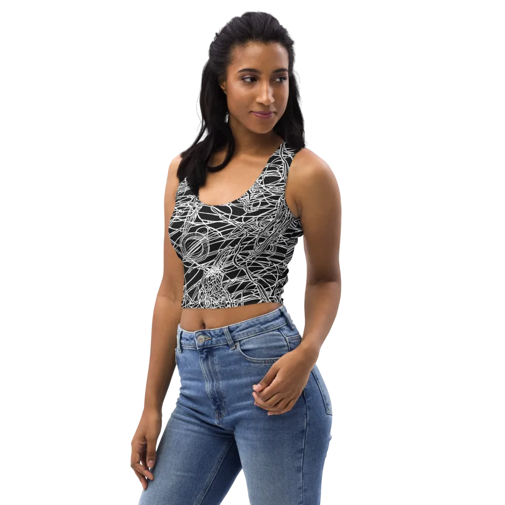 Ivory Entanglement on Crop Top — Left Front