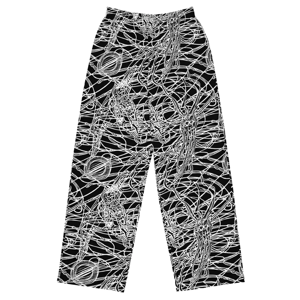 Ivory Entanglement on Wide-Leg Pants — Front