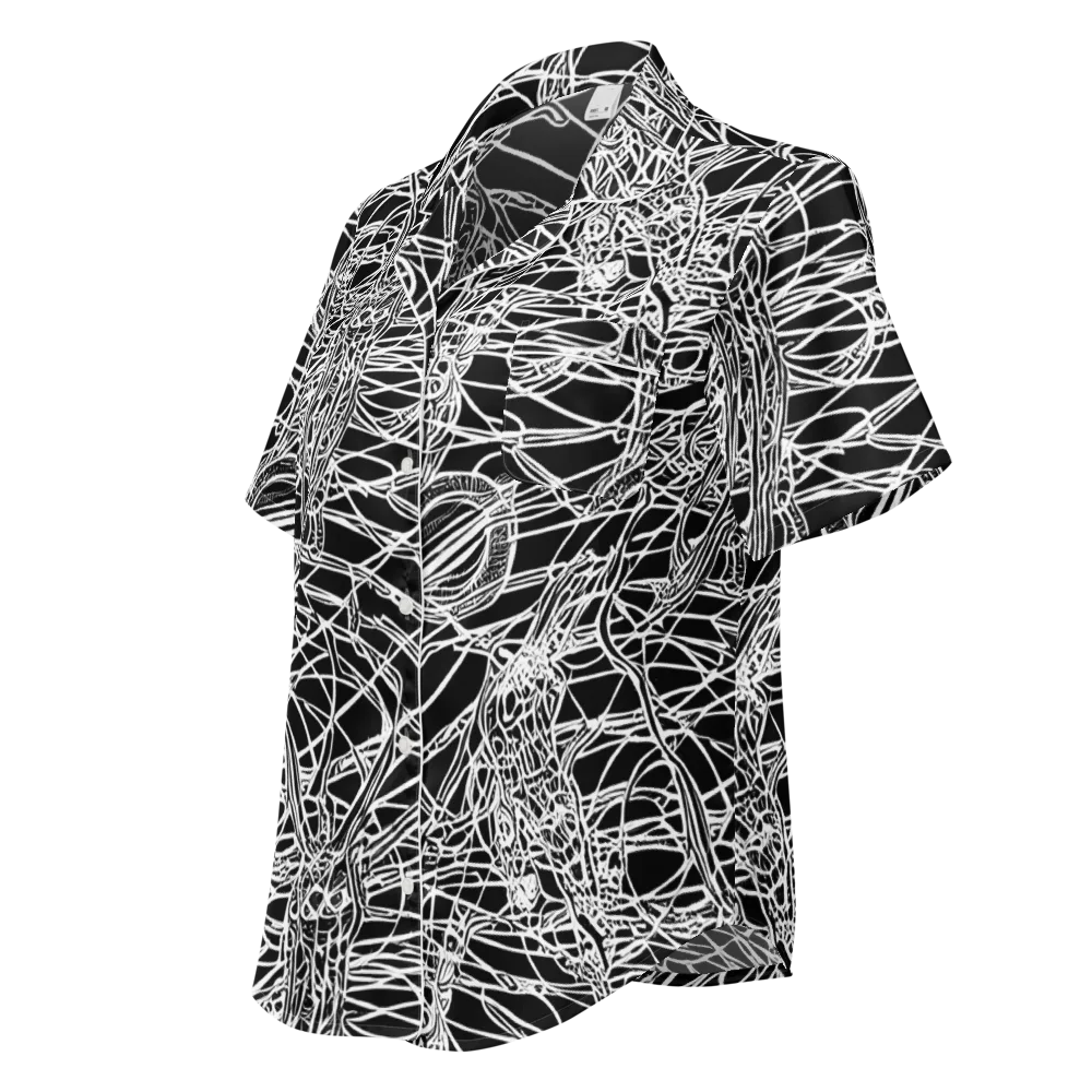 Ivory Entanglement on Women's Short Sleeve Pajama Top — Left Front