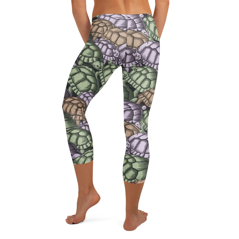 Slow Parade on Capri Leggings — Back