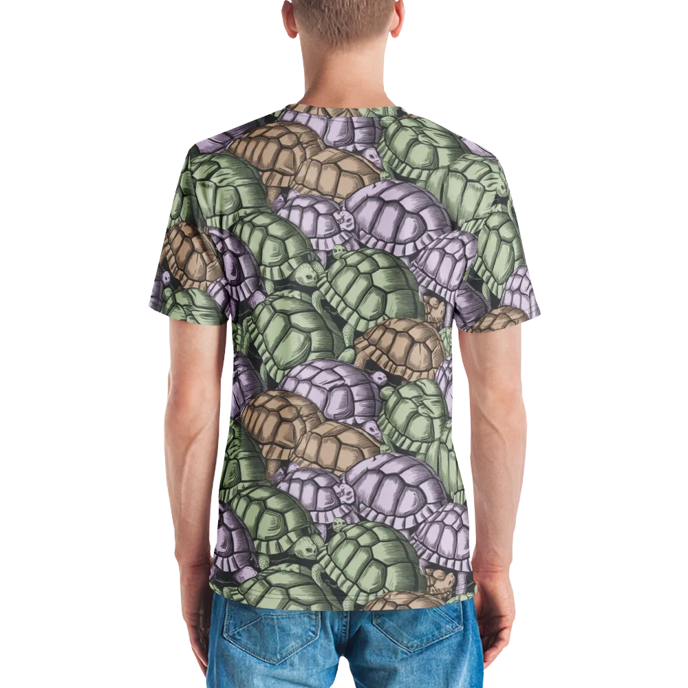 Slow Parade on Men's Crew Neck T-Shirt — Back