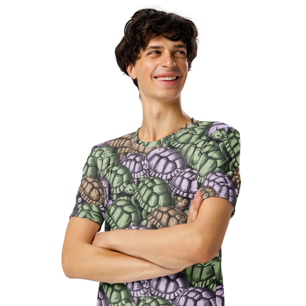 Slow Parade on Men's Crew Neck T-Shirt — Left Front