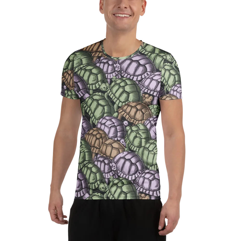 Slow Parade on Men's Athletic T-Shirt — Front