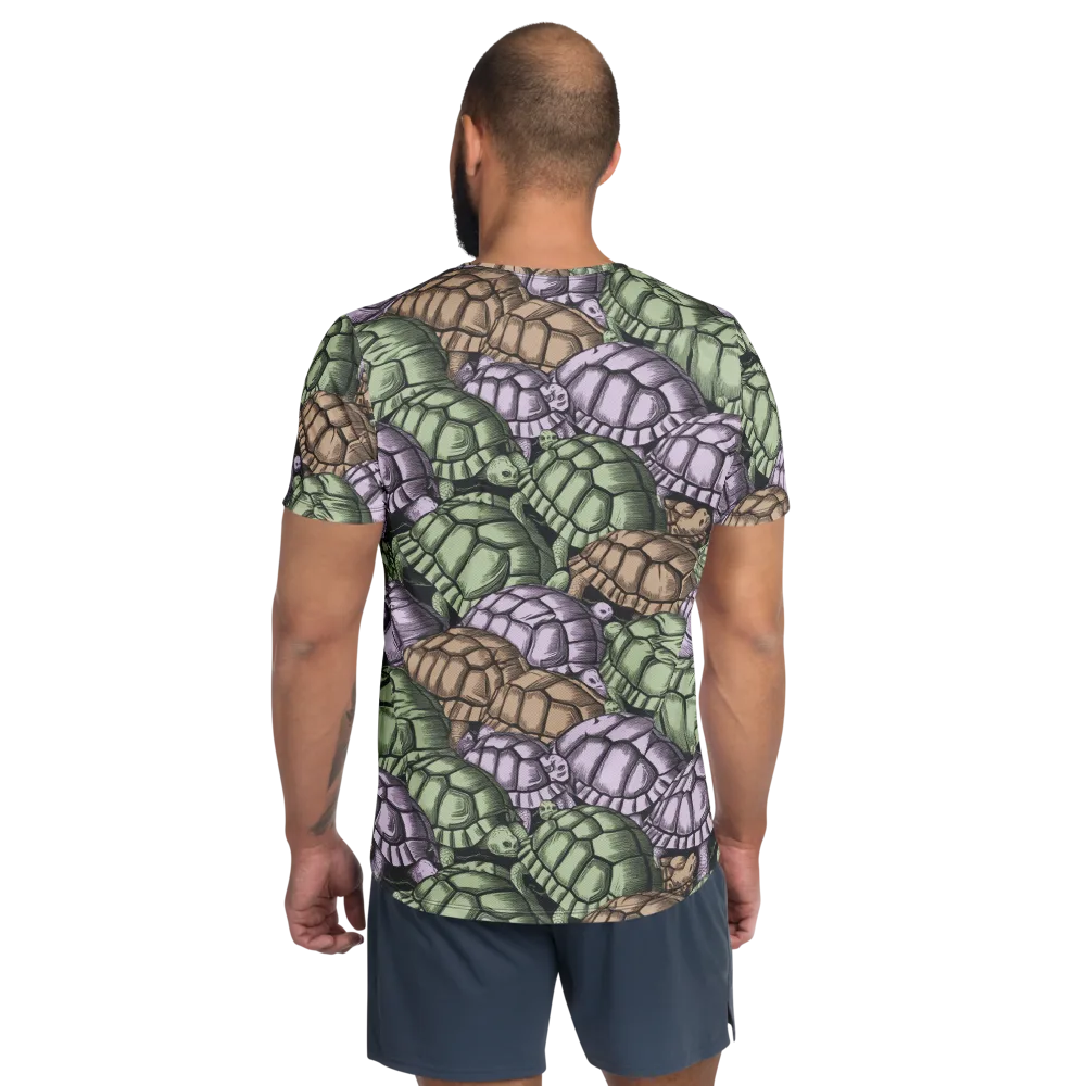 Slow Parade on Men's Athletic T-Shirt — Back