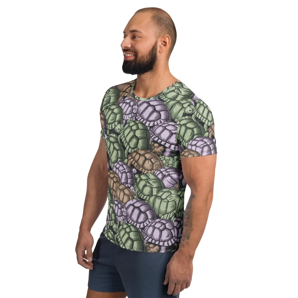 Slow Parade on Men's Athletic T-Shirt — Left