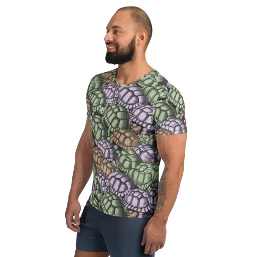 Slow Parade on a Men's Athletic T-Shirt
