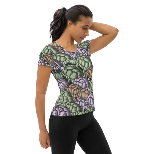 Slow Parade on a Women's Athletic T-Shirt