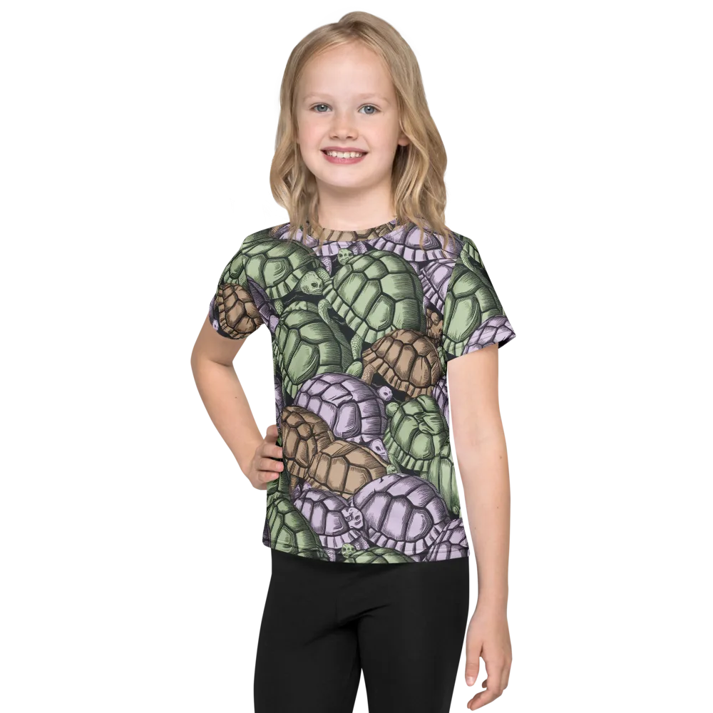 Slow Parade on Kids Crew Neck T-Shirt — Front