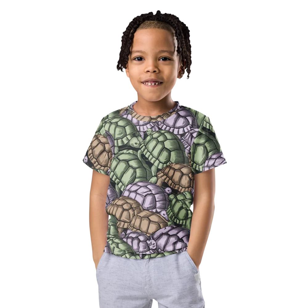 Slow Parade on Kids Crew Neck T-Shirt — Front