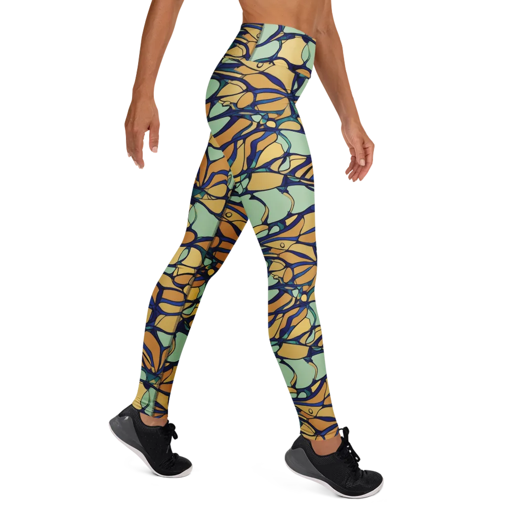 Stained Glass Drift on Yoga Leggings — Right