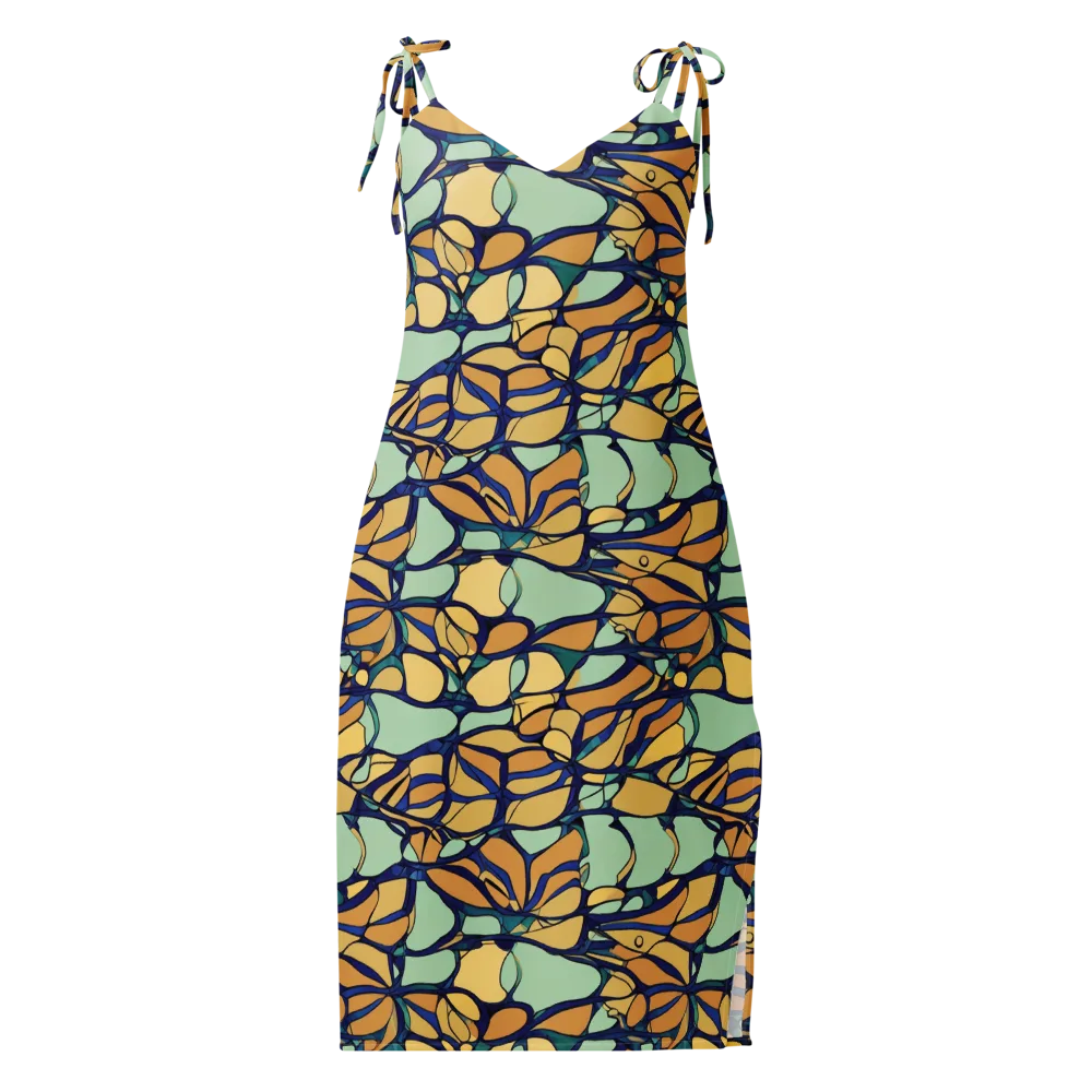 Stained Glass Drift on Slip Dress — Front