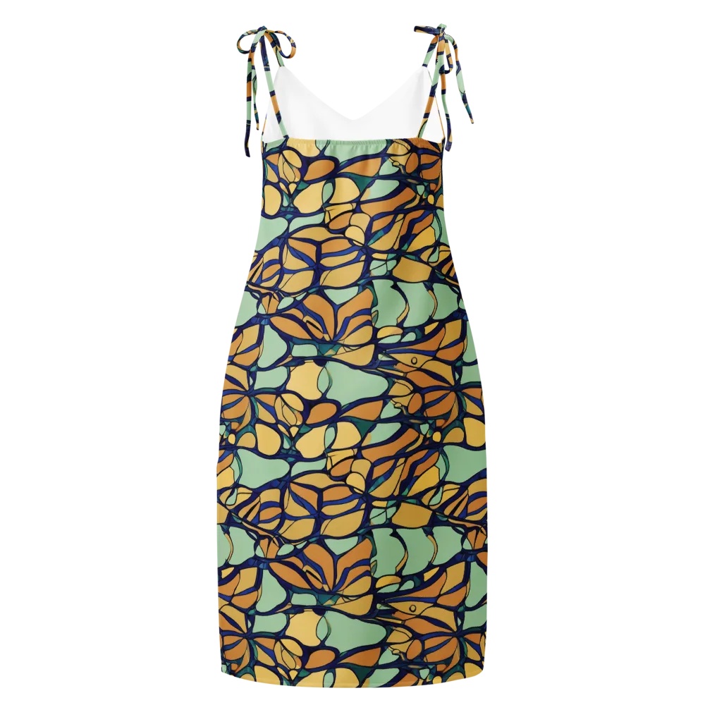 Stained Glass Drift on Slip Dress — Back