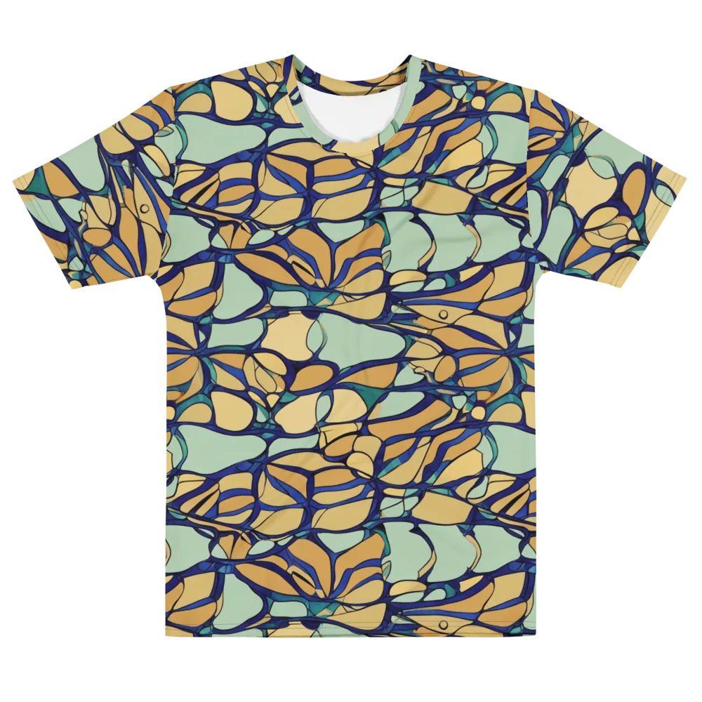 Stained Glass Drift on Men's Cotton Crew Neck T-Shirt — Front