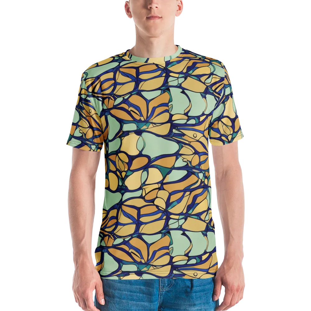 Stained Glass Drift on Men's Crew Neck T-Shirt — Front