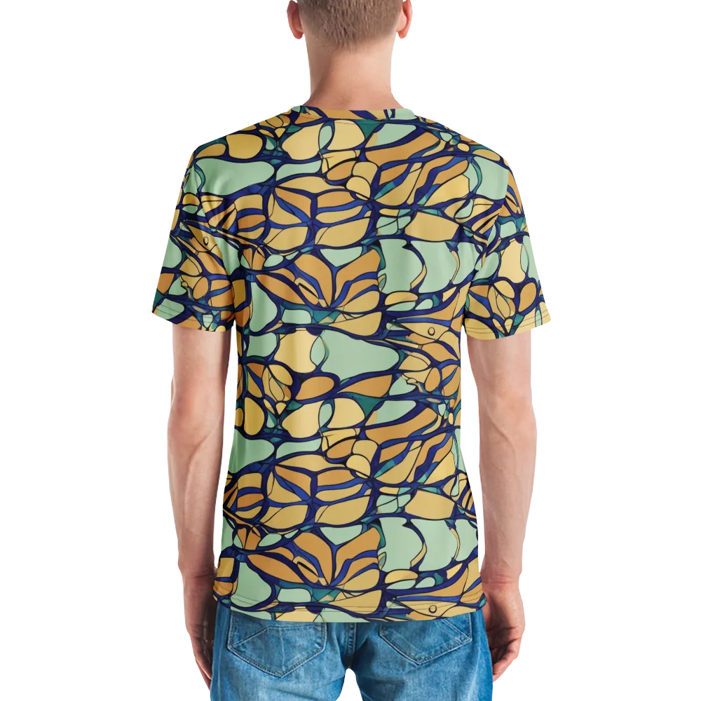 Stained Glass Drift on Men's Crew Neck T-Shirt — Back