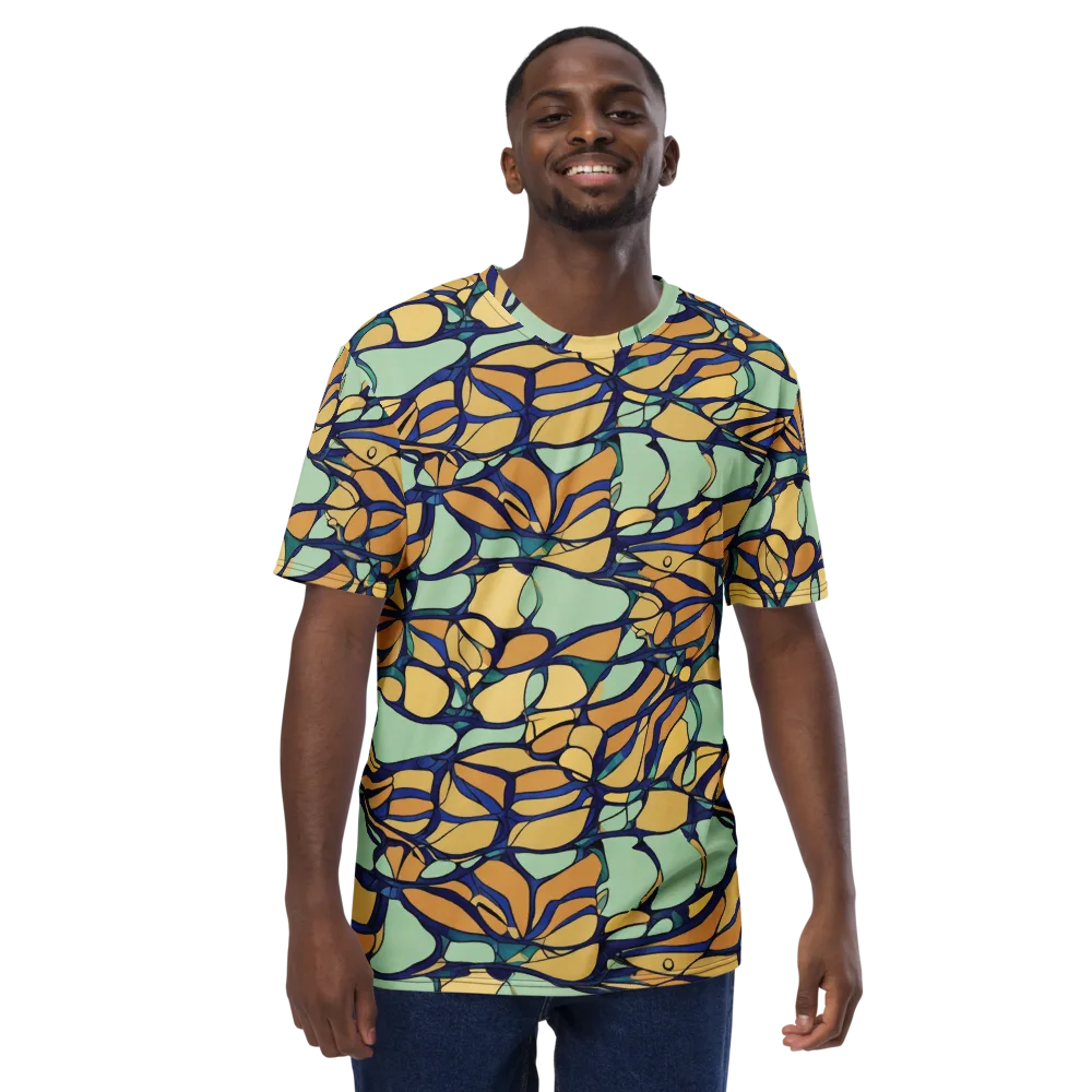 Stained Glass Drift on Men's Crew Neck T-Shirt — Front