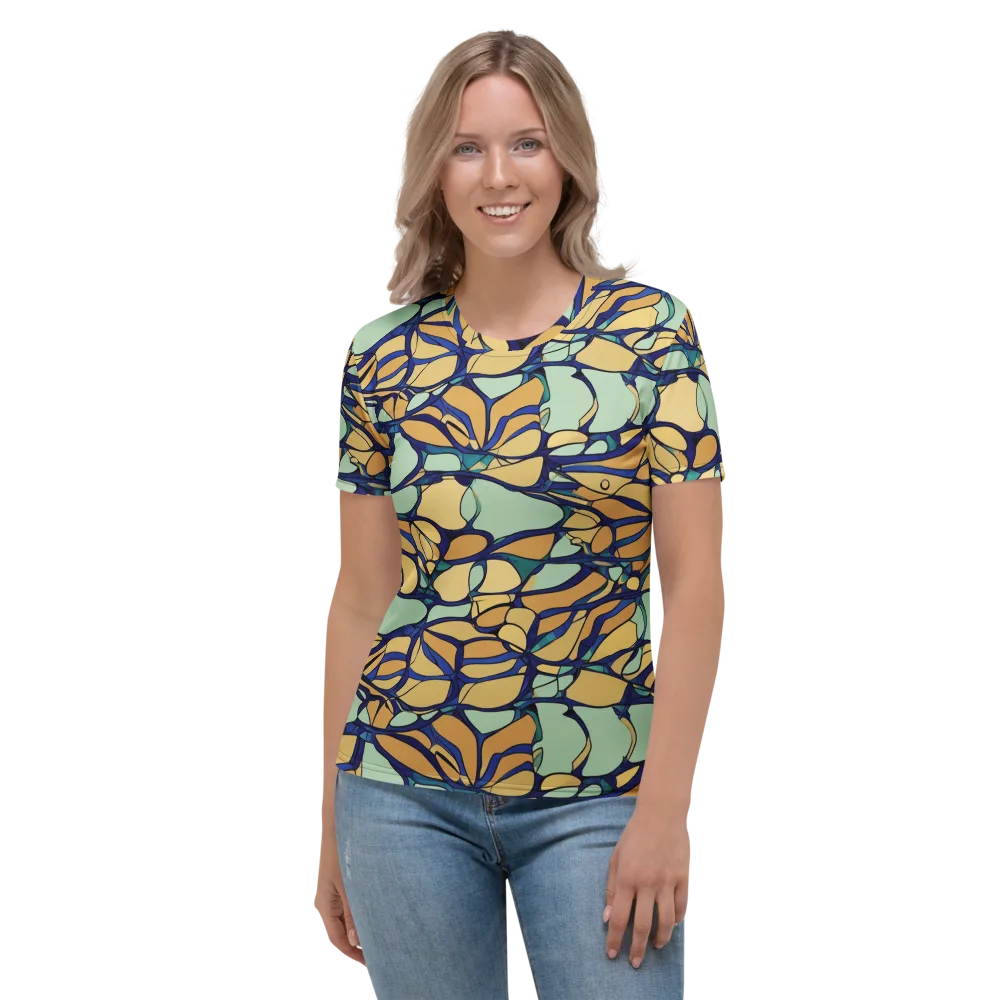 Stained Glass Drift on Women's Crew Neck T-Shirt — Front