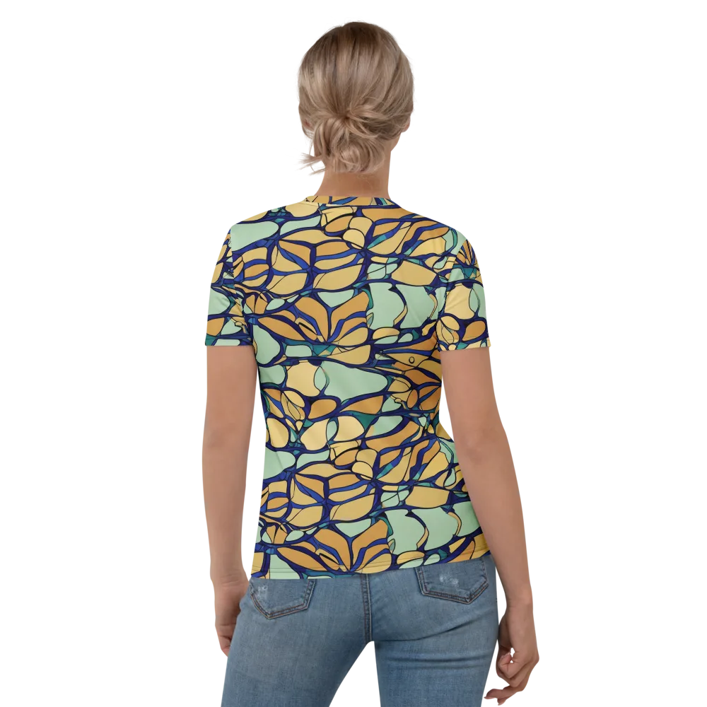 Stained Glass Drift on Women's Crew Neck T-Shirt — Back