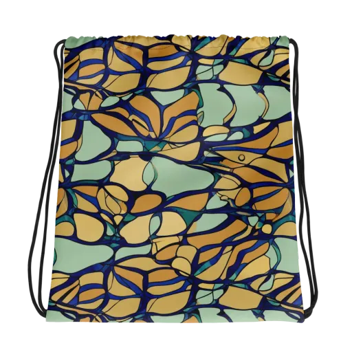 Stained Glass Drift on a Drawstring Bag
