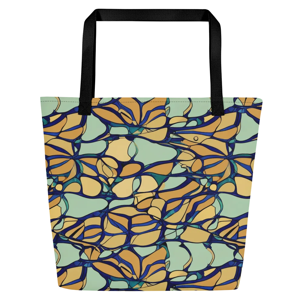 Stained Glass Drift on Large Tote Bag W/ Pocket — Front