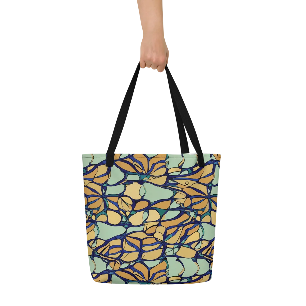 Stained Glass Drift on Large Tote Bag W/ Pocket — Front