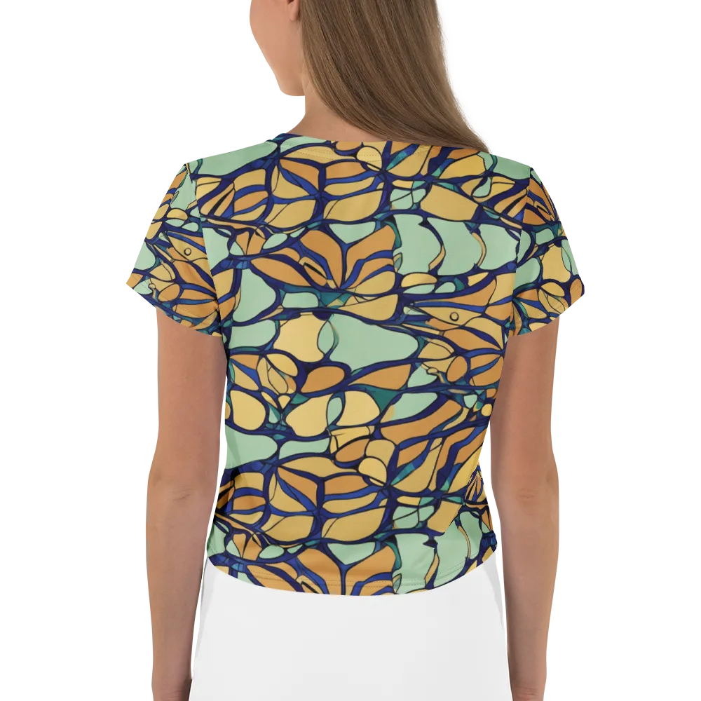 Stained Glass Drift on Crop Tee — Back