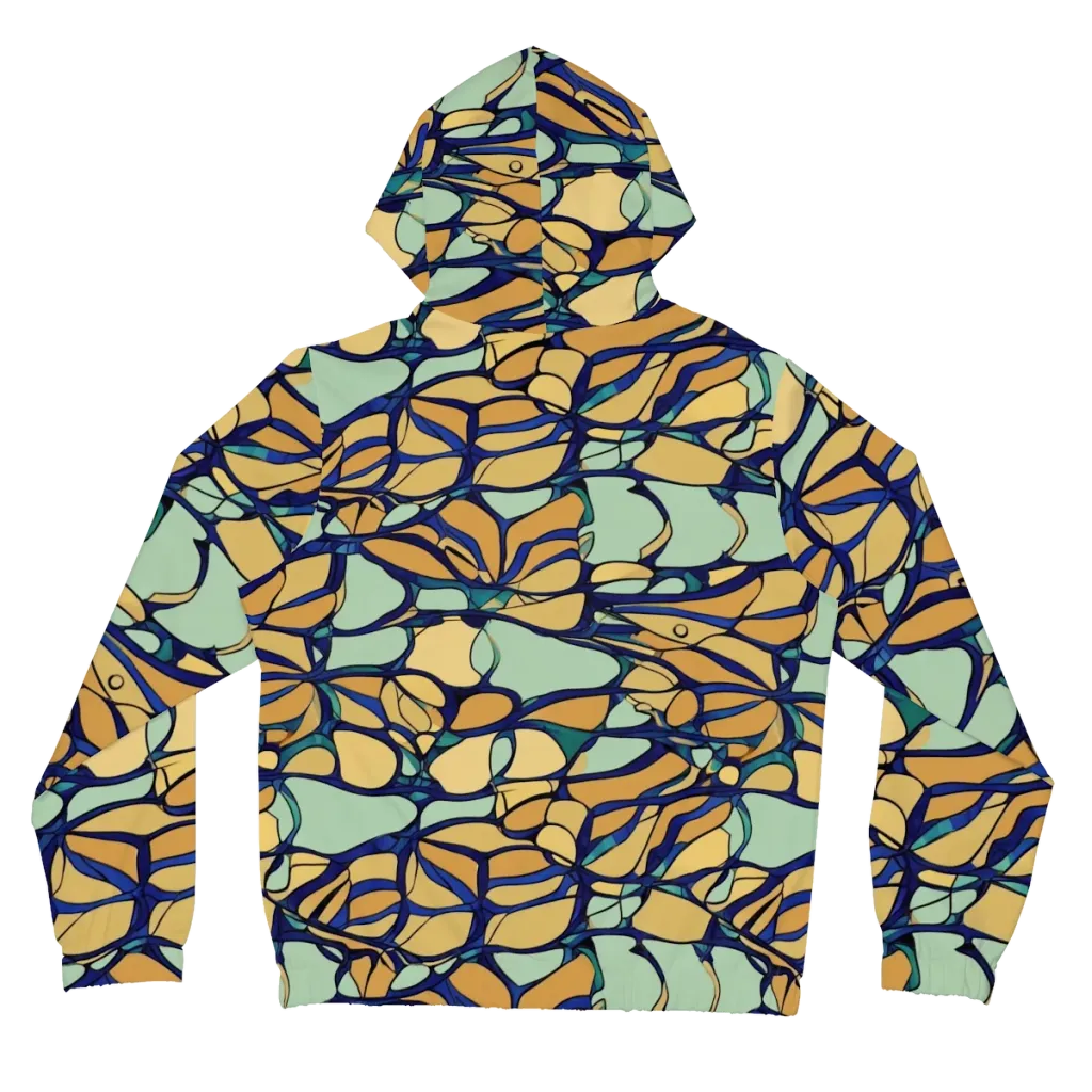 Stained Glass Drift on Women's Full-Zip Hoodie — Back