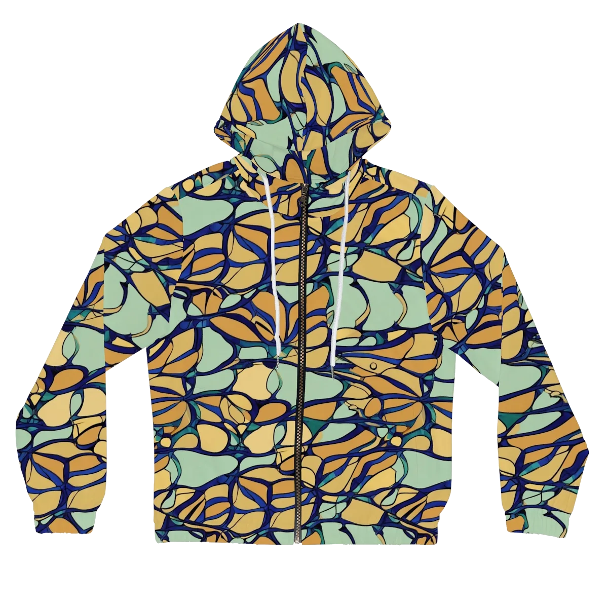 Stained Glass Drift on Women's Full-Zip Hoodie — Front