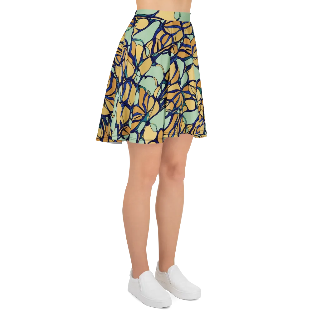 Stained Glass Drift on Skater Skirt — Right